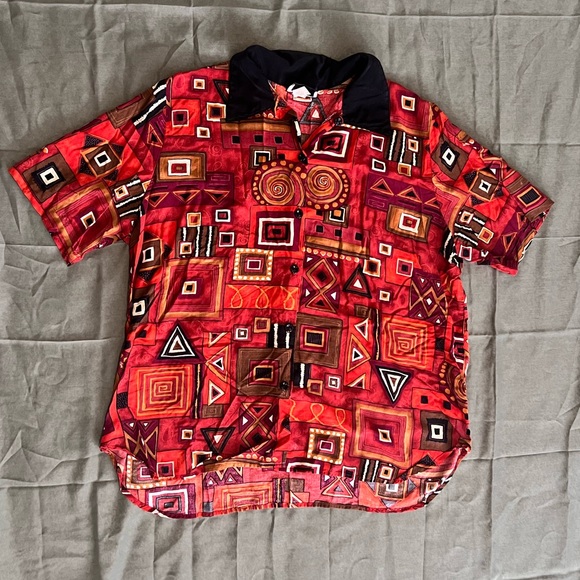 Vintage Caliche Collection Abstract Button-down - Picture 2 of 6